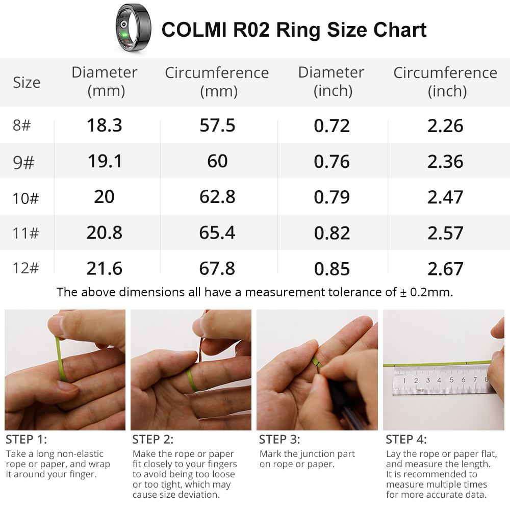 [2024 ] COLMI R02 Smart Ring M - Health Monitors ulasan dan harga