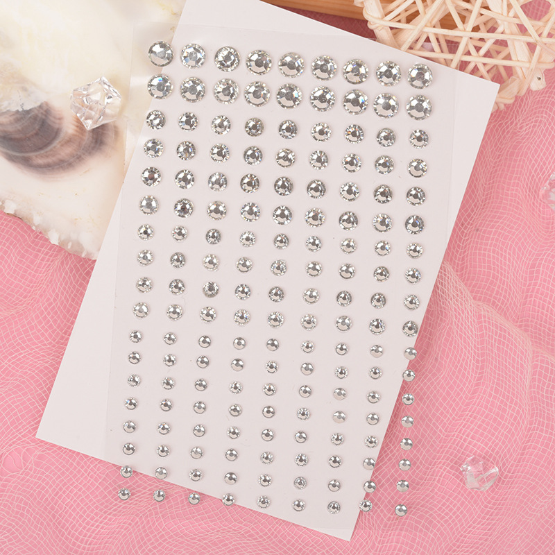 White Rhinestones 2mm 3mm 4mm  - Nail Art ulasan dan harga
