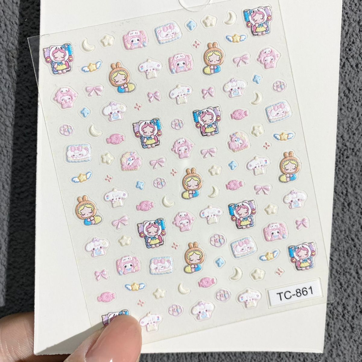 Cute Piano Lamb Relief Nail Ar - Nail Art ulasan dan harga