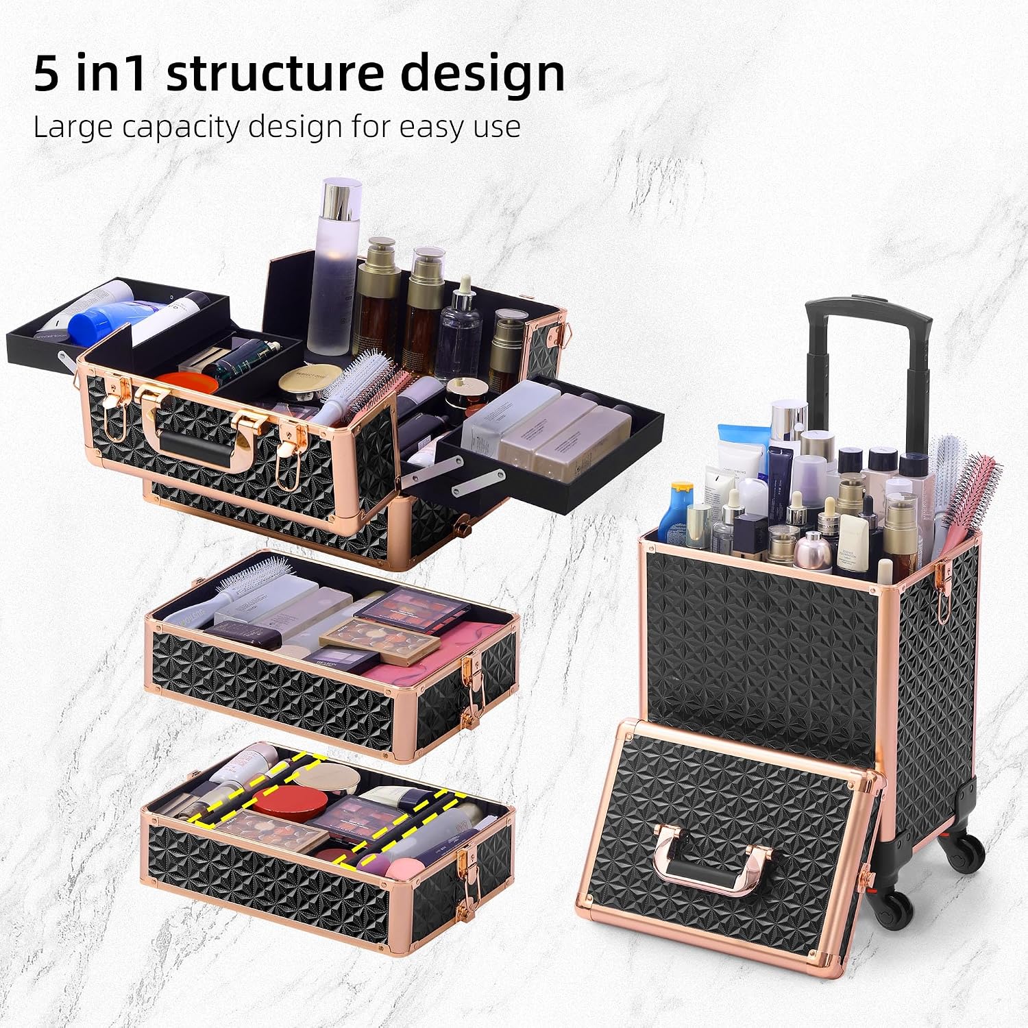Rolling Makeup Case Makeup Tra - Makeup ulasan dan harga