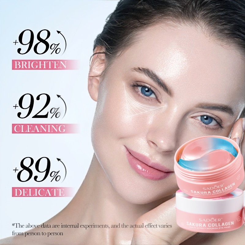 60Pcs Sakura Collagen Multi-Ef - Collagen Under Eye Patches ulasan dan harga